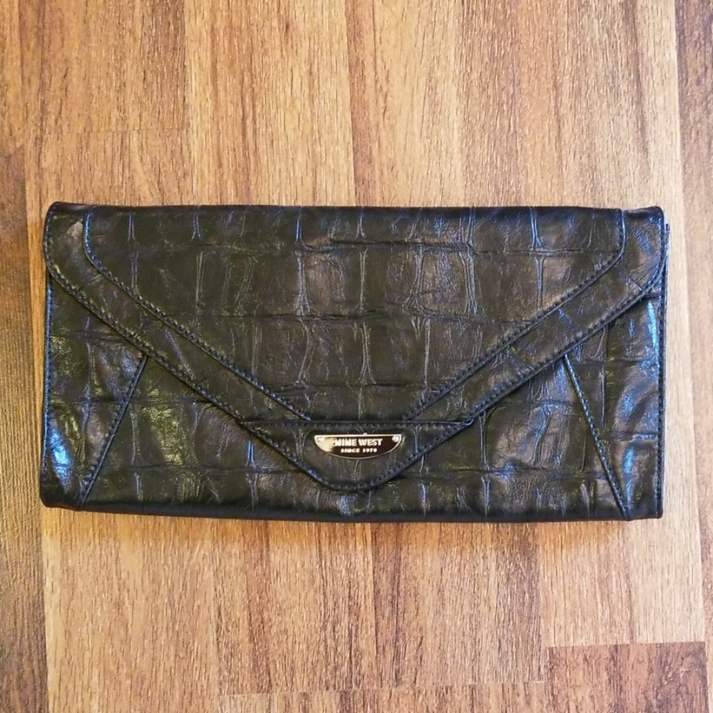 Very Large Nine West Black Clutch